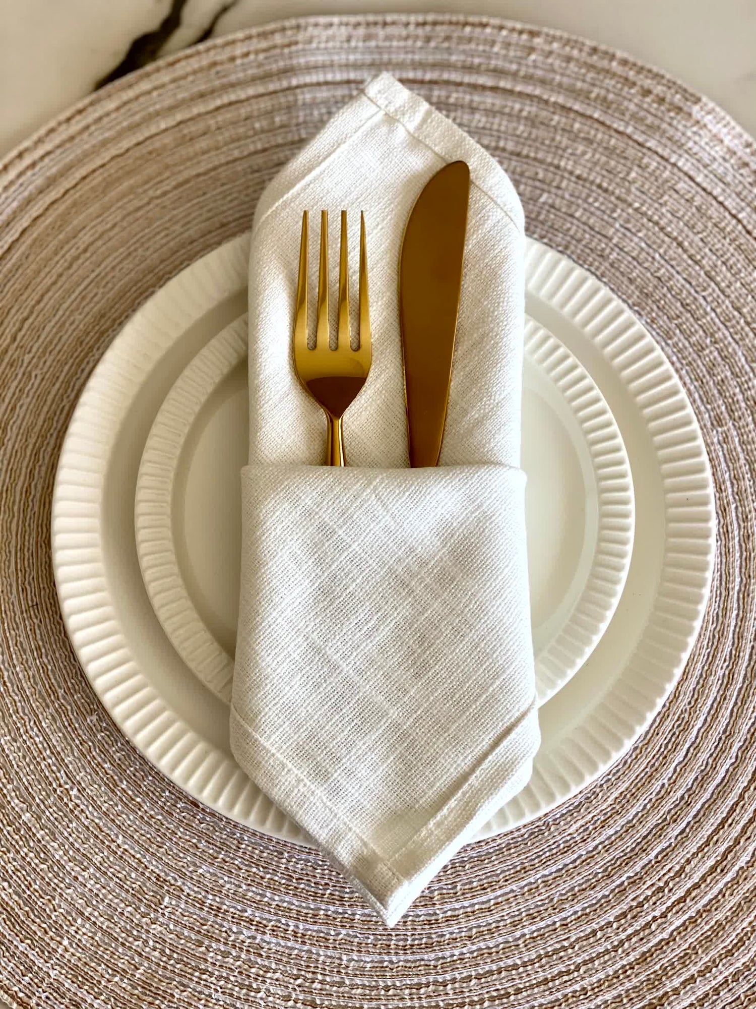 White Table Napkins (Set of 6)