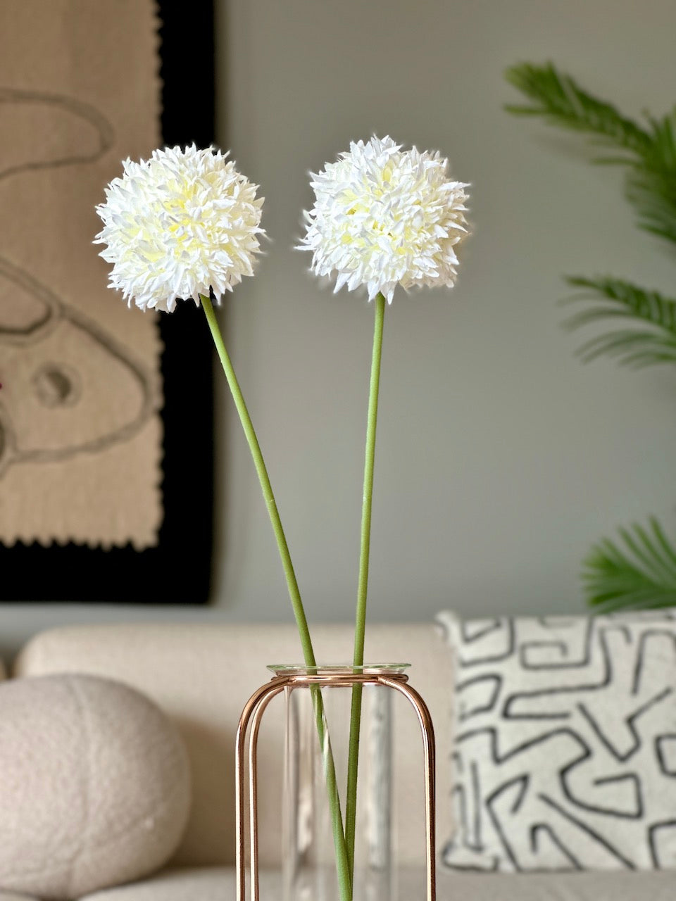 Artificial Dandelion Flower - White
