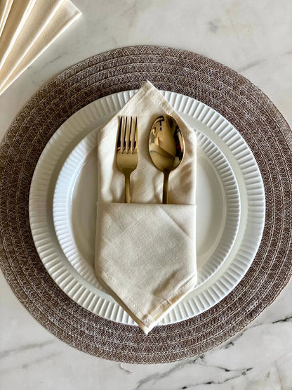 White Table Napkins (Set of 6)