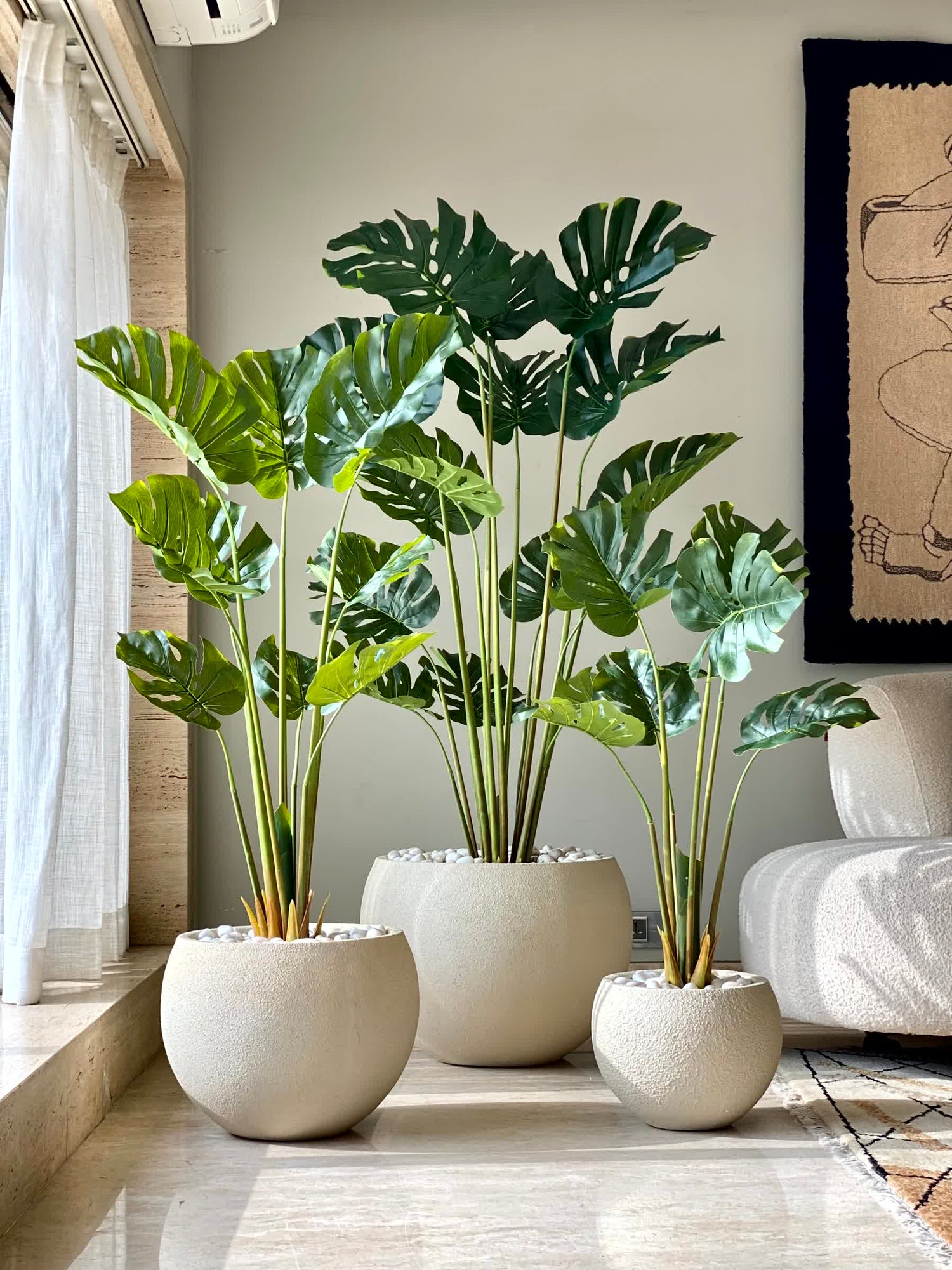 Artificial Evergreen Monstera Plant - 4.5 Feet