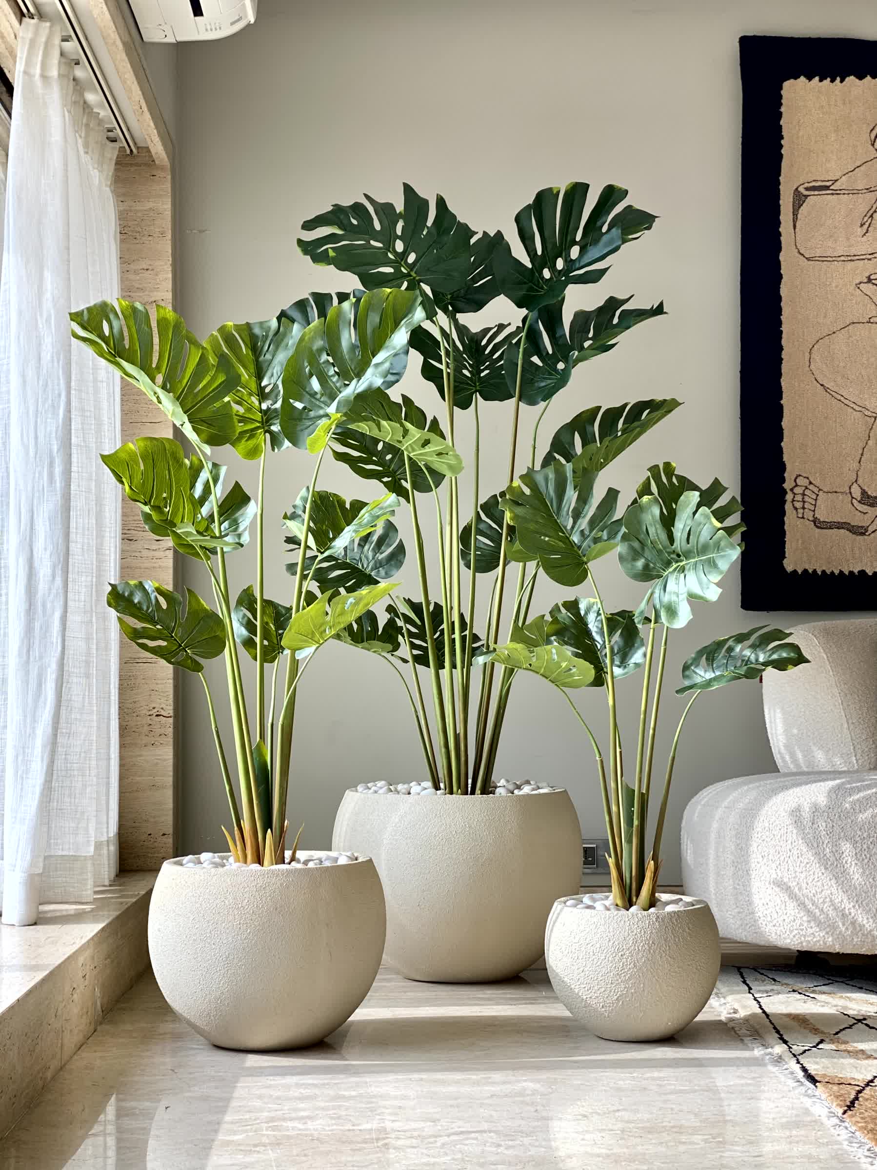 Artificial Evergreen Monstera Plant - 4.5 Feet