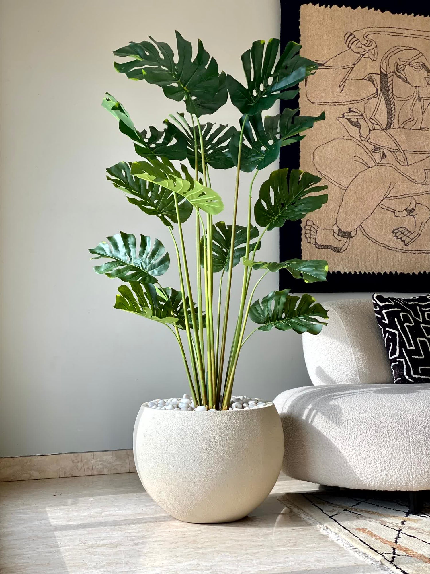 Artificial Evergreen Monstera Plant -  5.5 Feet