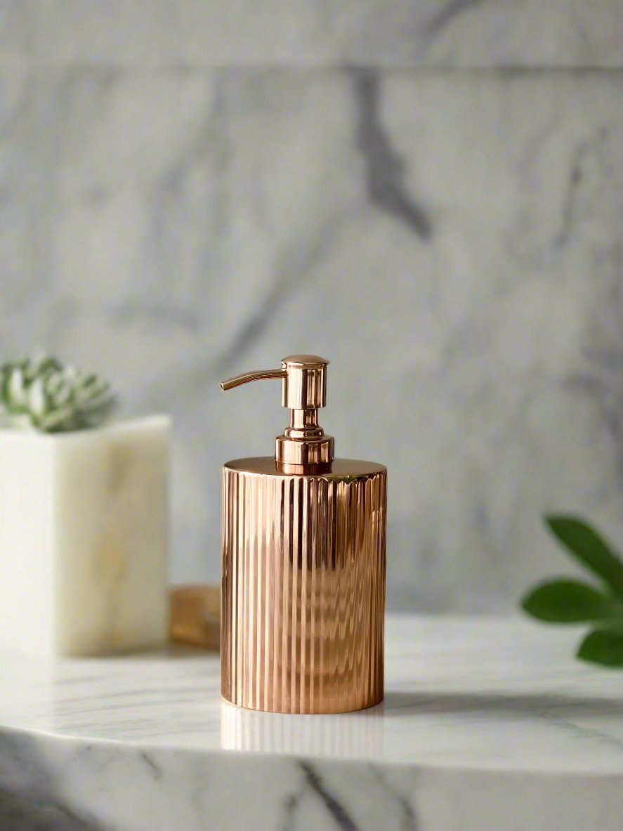 Safi Fluted Dispenser - Rose Gold