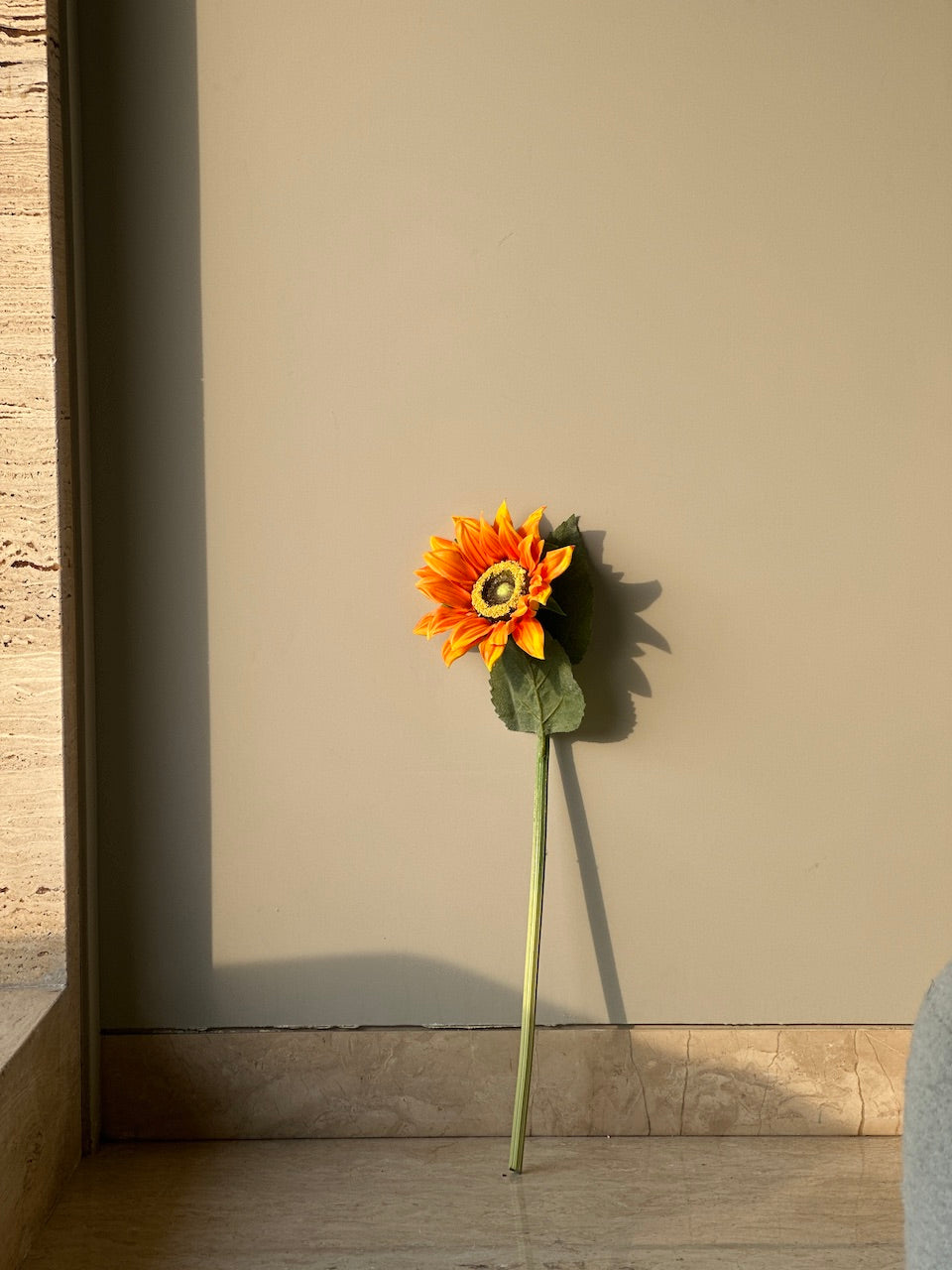 Artificial Sunflower Stick - Orange