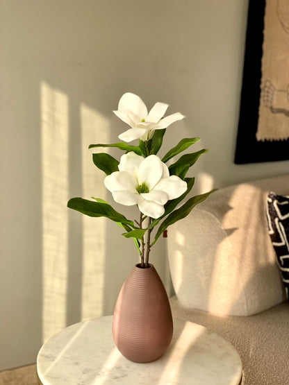 Artificial Magnolia Silk Flower Stem (One Stem)