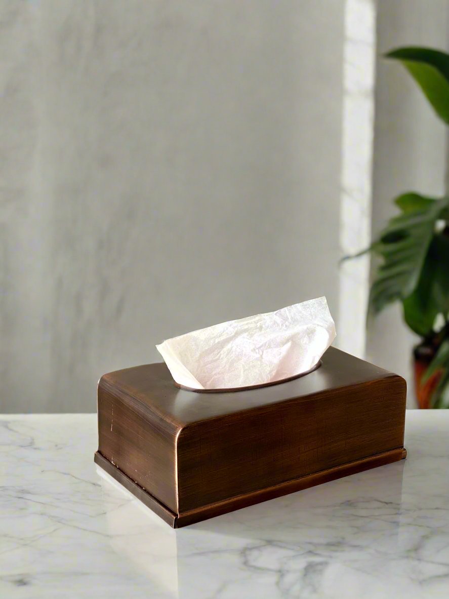 Myra Tissue Box - Antique Copper