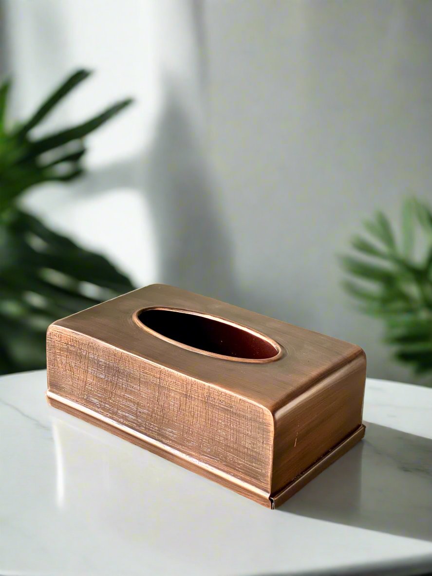 Myra Tissue Box - Antique Copper