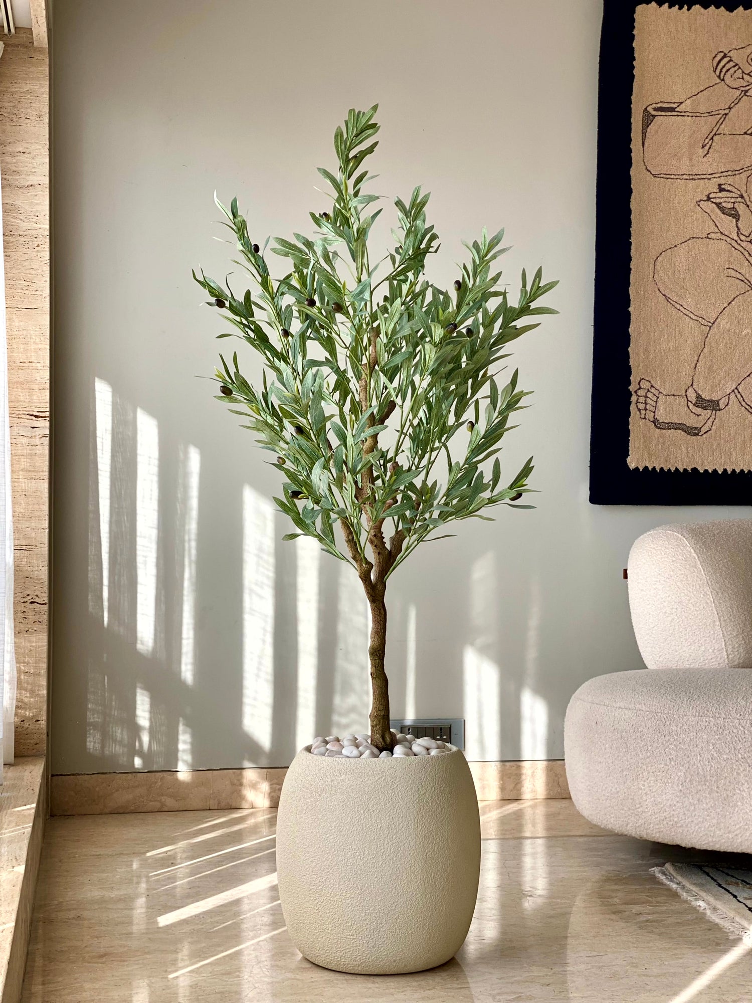 Artificial Tropical Olive Plant - 4.5 Feet