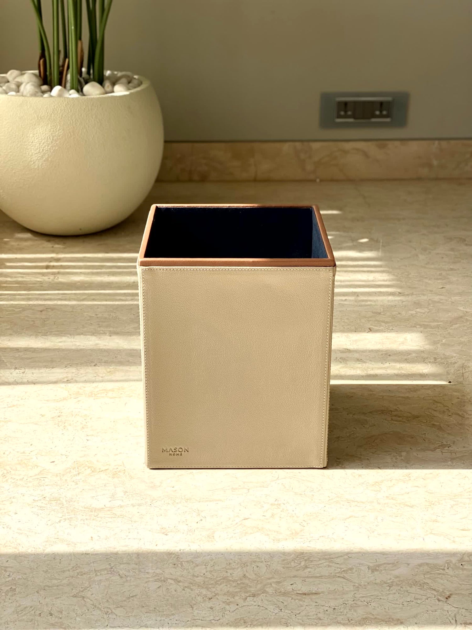 Naples Taupe Square Dustbin