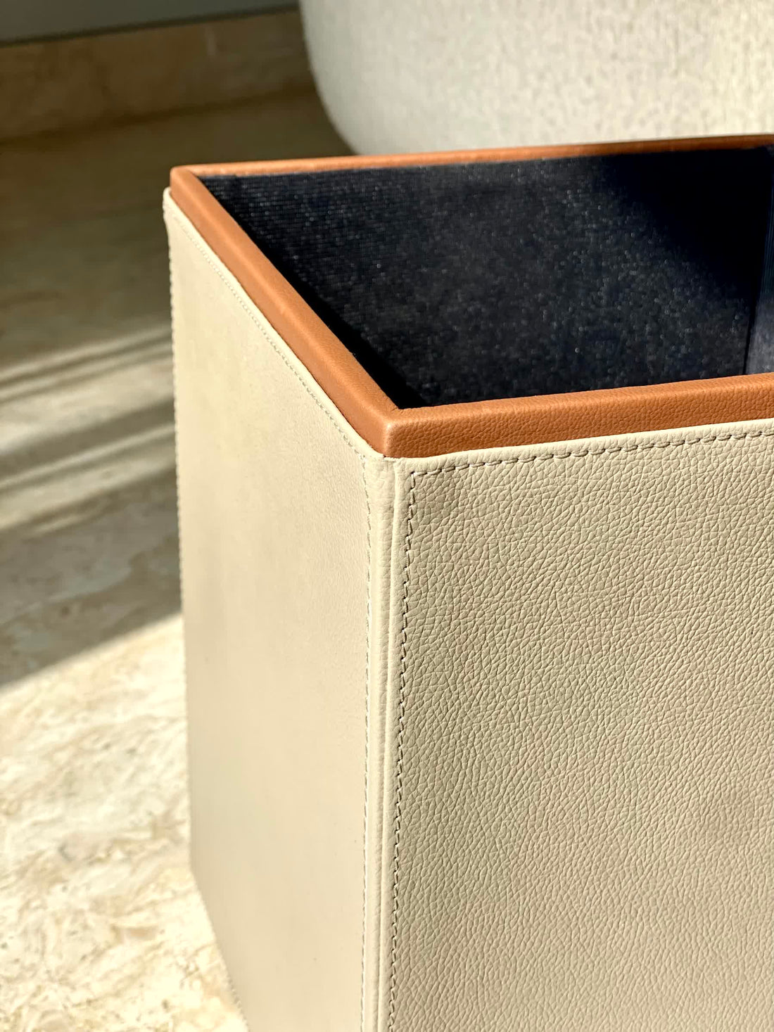 Naples Taupe Square Dustbin