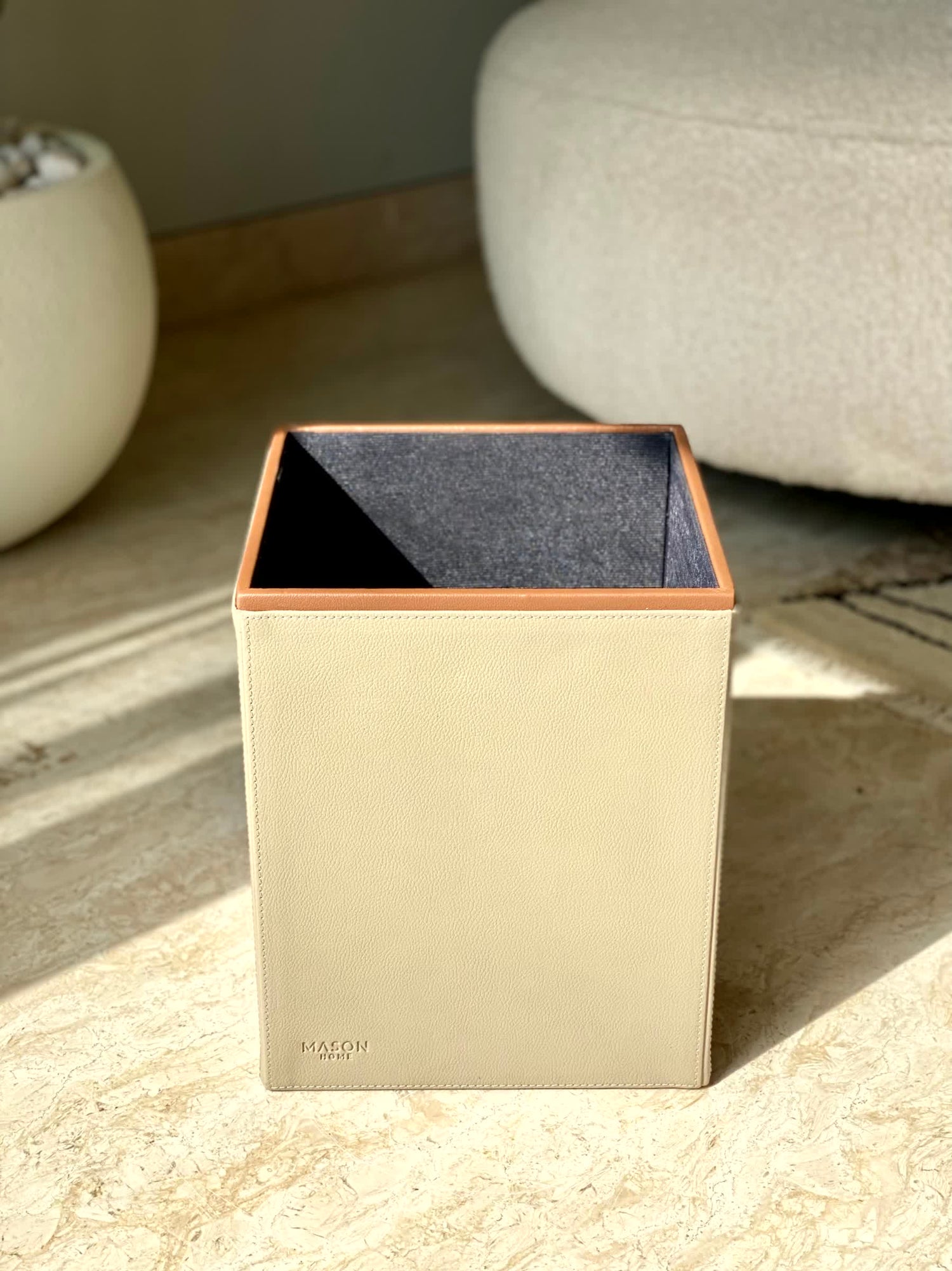 Naples Taupe Square Dustbin