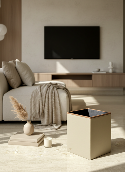 Naples Taupe Square Dustbin