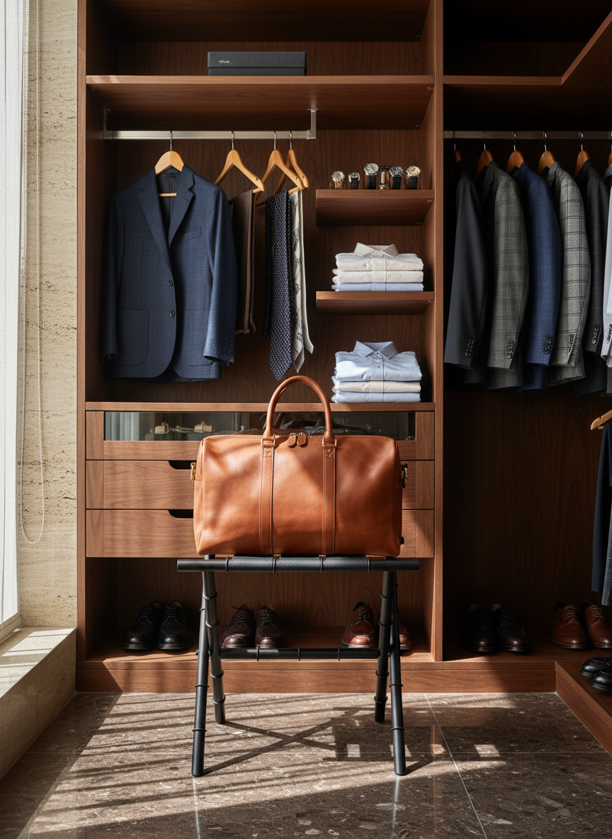 Naples Black Foldable Luggage Rack