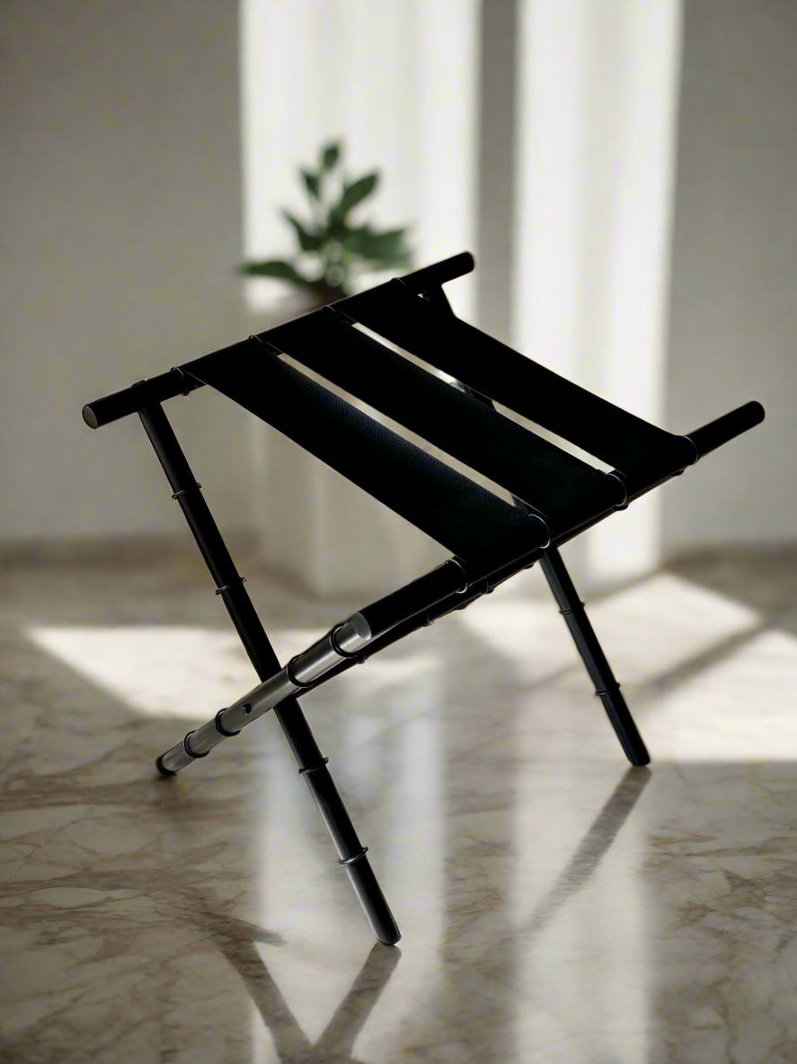 Naples Black Foldable Luggage Rack