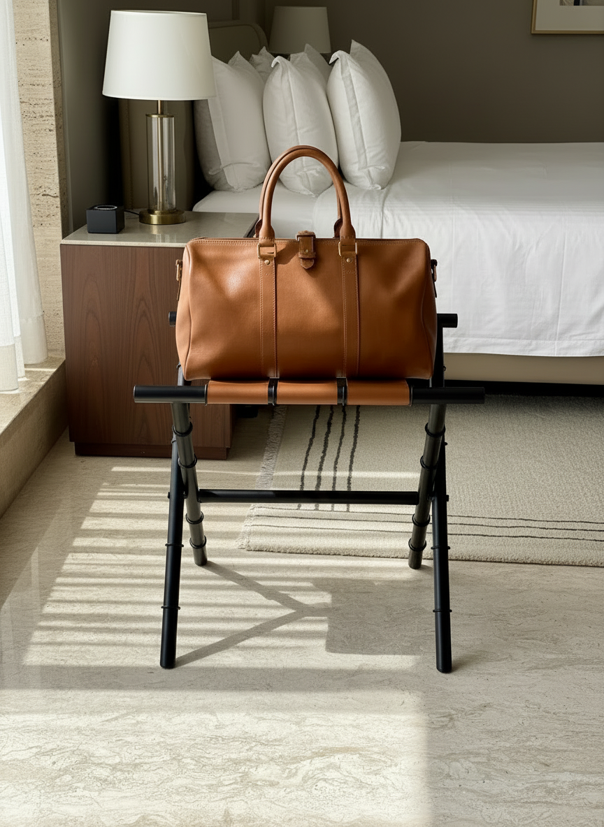 Naples Tan Foldable Luggage Rack