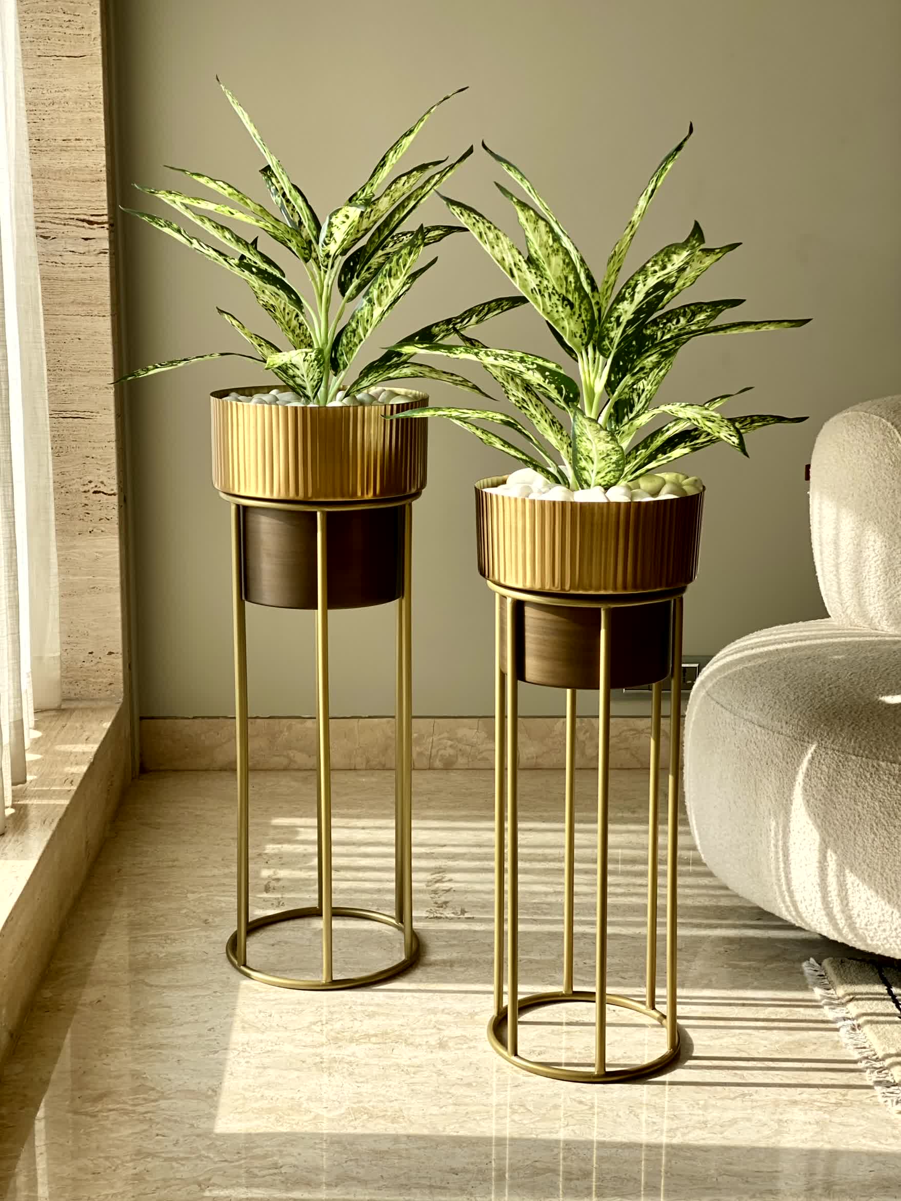 Artificial Chinese Evergreen Plant - 2 Feet (Set Of 2)