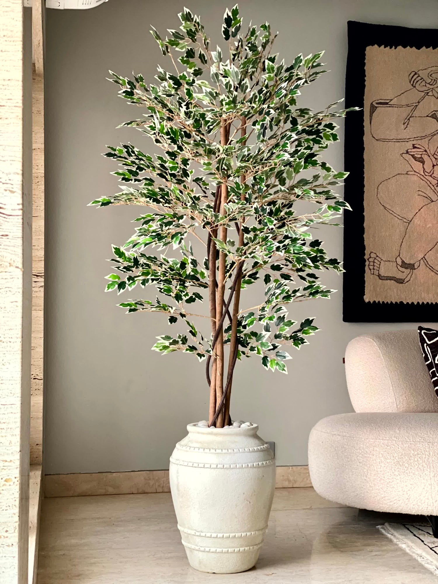 Artificial Dappled Ficus Plant - 5.5 Feet