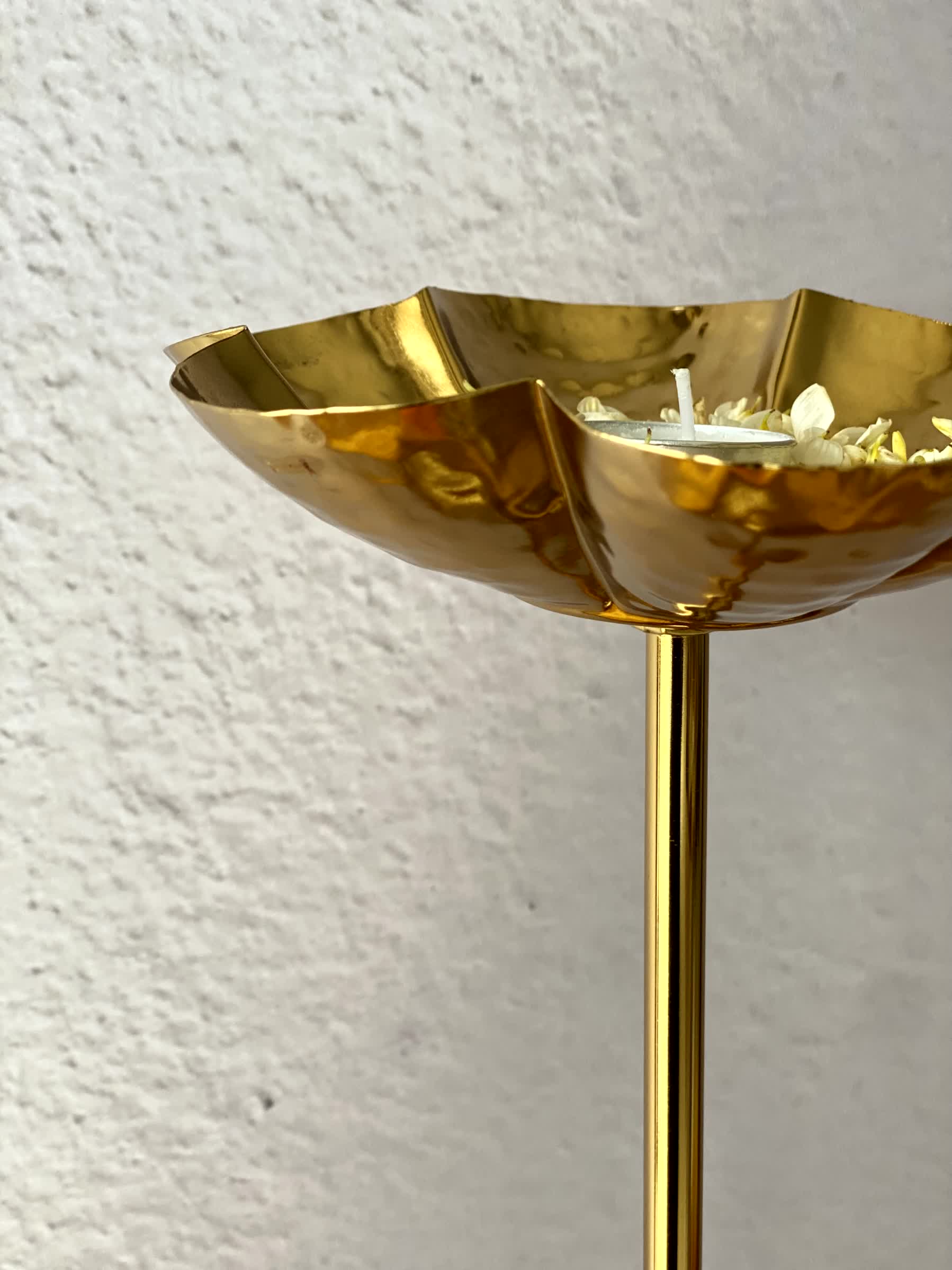 Mehrauli Flower Diya Stands - Set Of 3