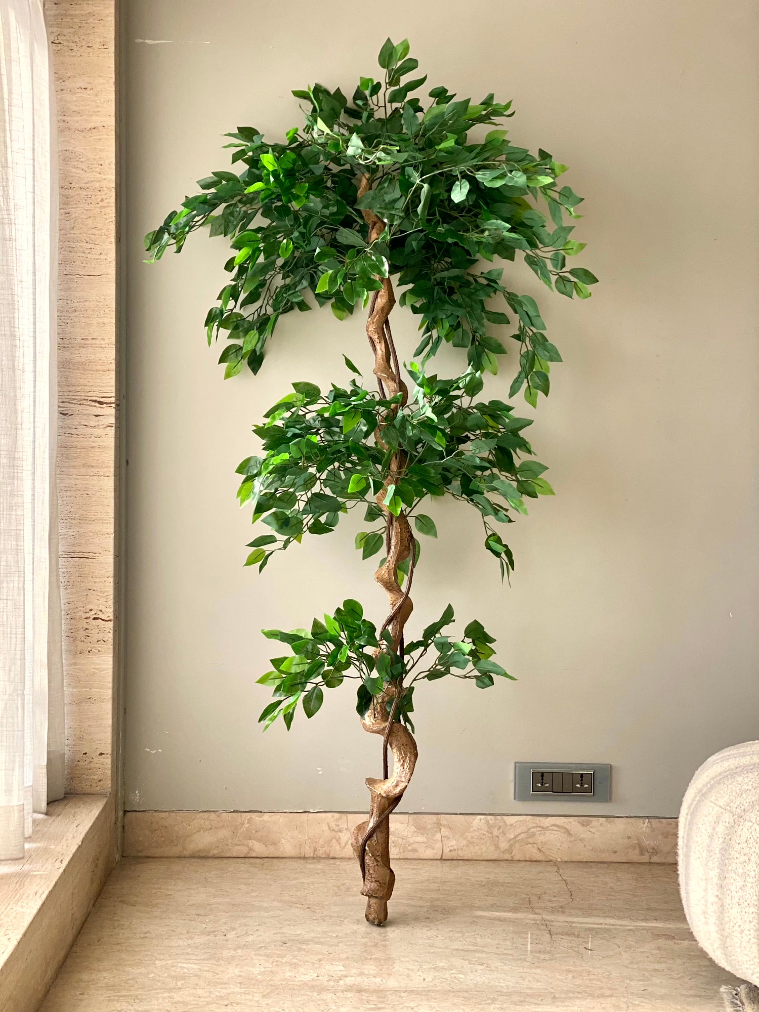 Artificial Cascading Ficus Topiary Plant - 6 Feet