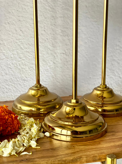 Mehrauli Flower Diya Stands - Set Of 3