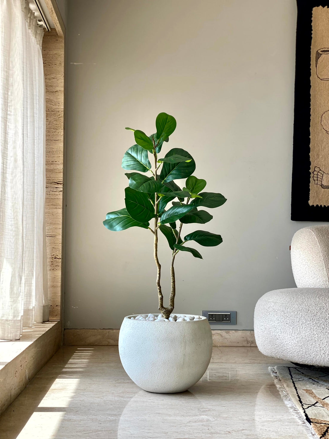 Artificial Natura Fiddle Leaf Plant - 3 Feet