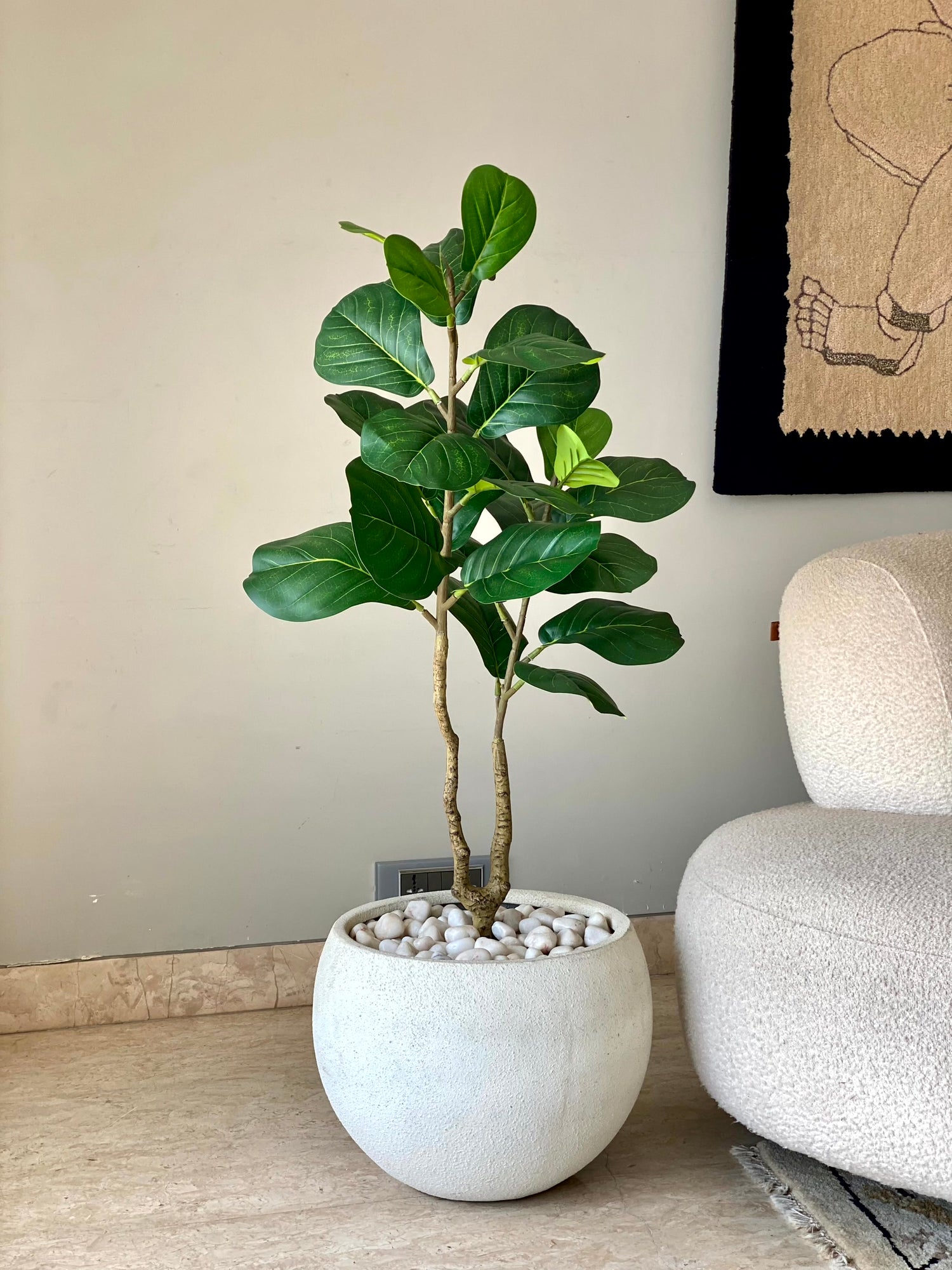 Artificial Natura Fiddle Leaf Plant - 3 Feet