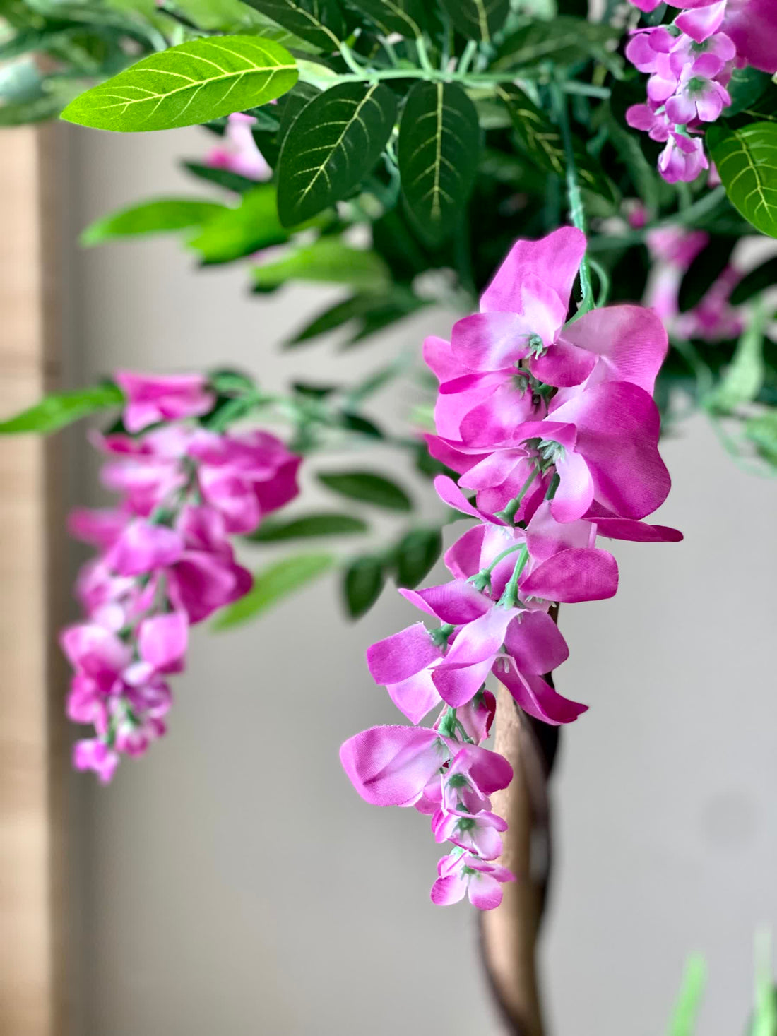 Artificial Wisteria Blush Pink Plant - 4 Feet