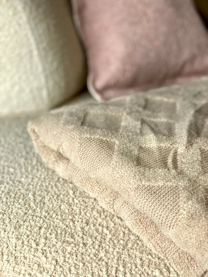 Knitted Throw - Beige