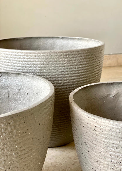 Taper Planters - Light Grey