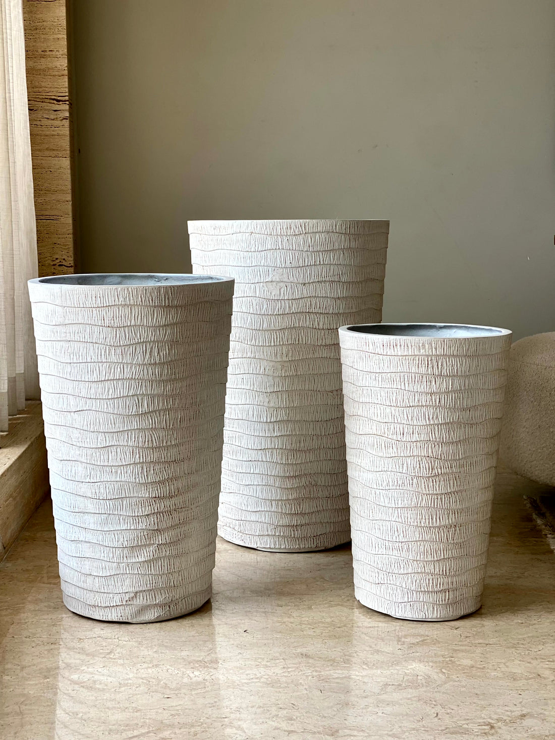 Edena Planters - White