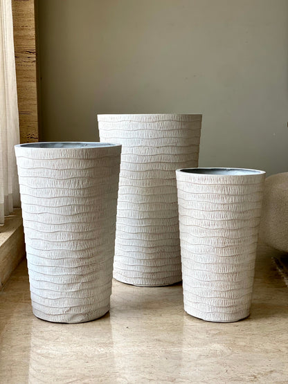 Edena Planters - White