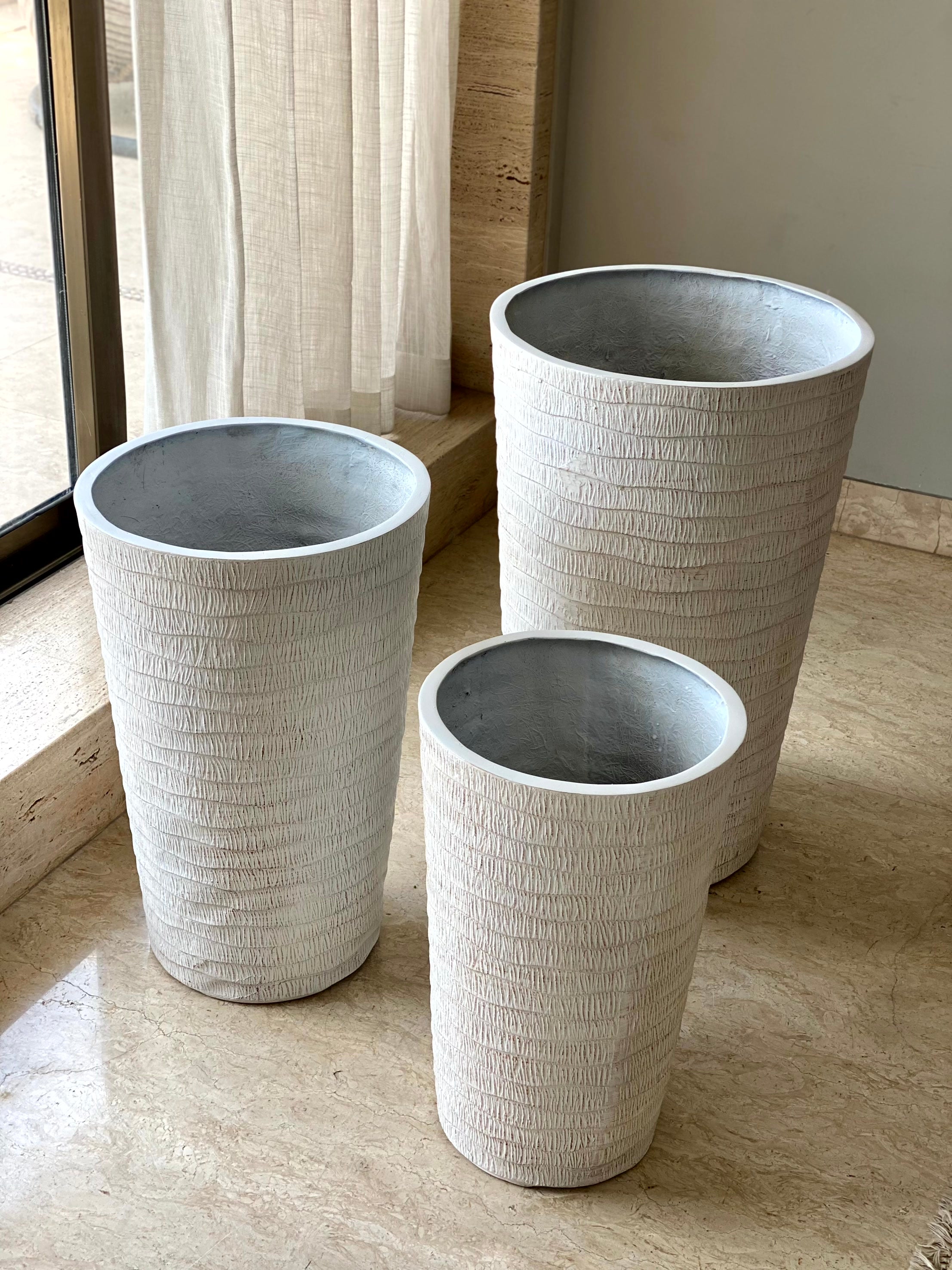 Edena Planters - White