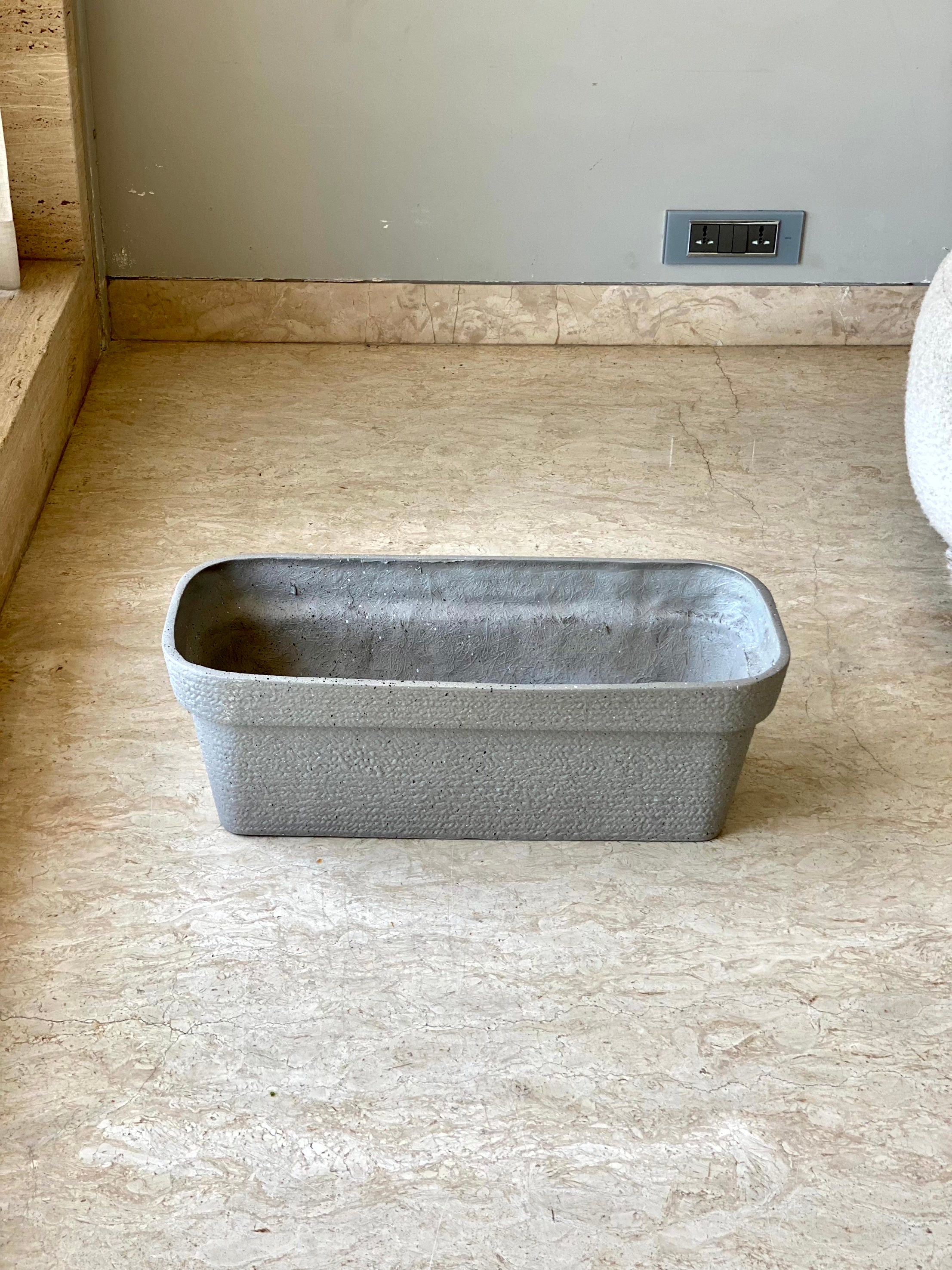 Viona Rectangle Planters - Light Grey