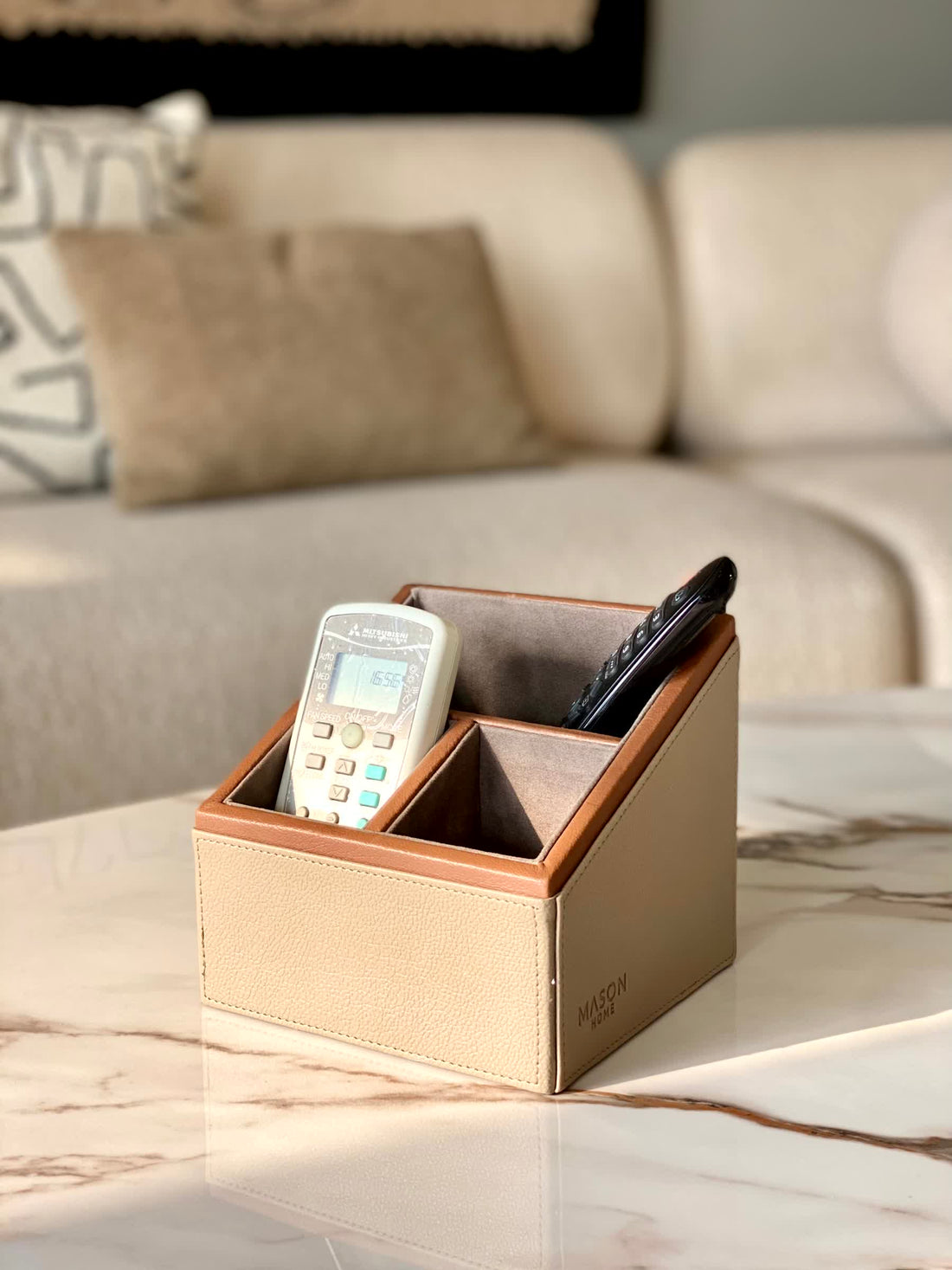 Naples Taupe Remote Holder - 3 Slot