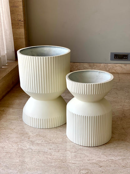 Willow Reversible Planters - Ivory