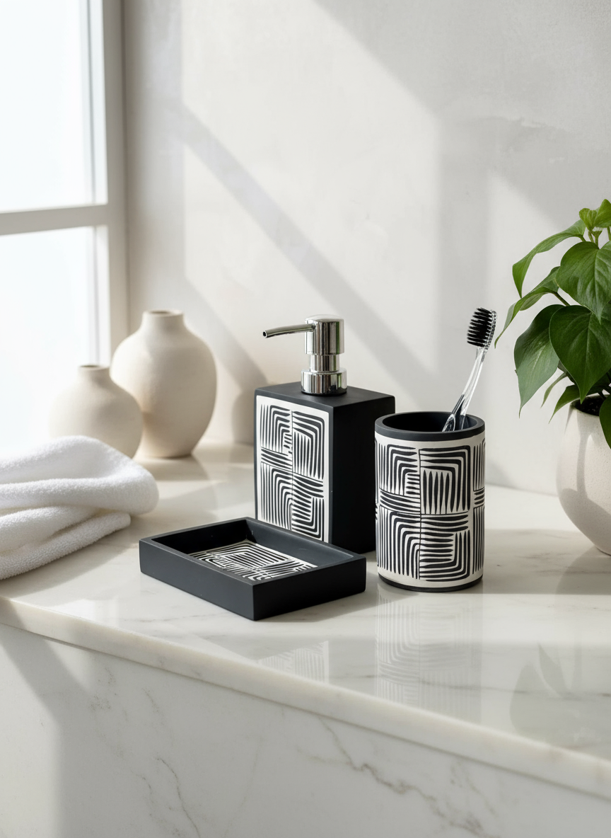 Graffique Bathroom Set - (Set of 3)