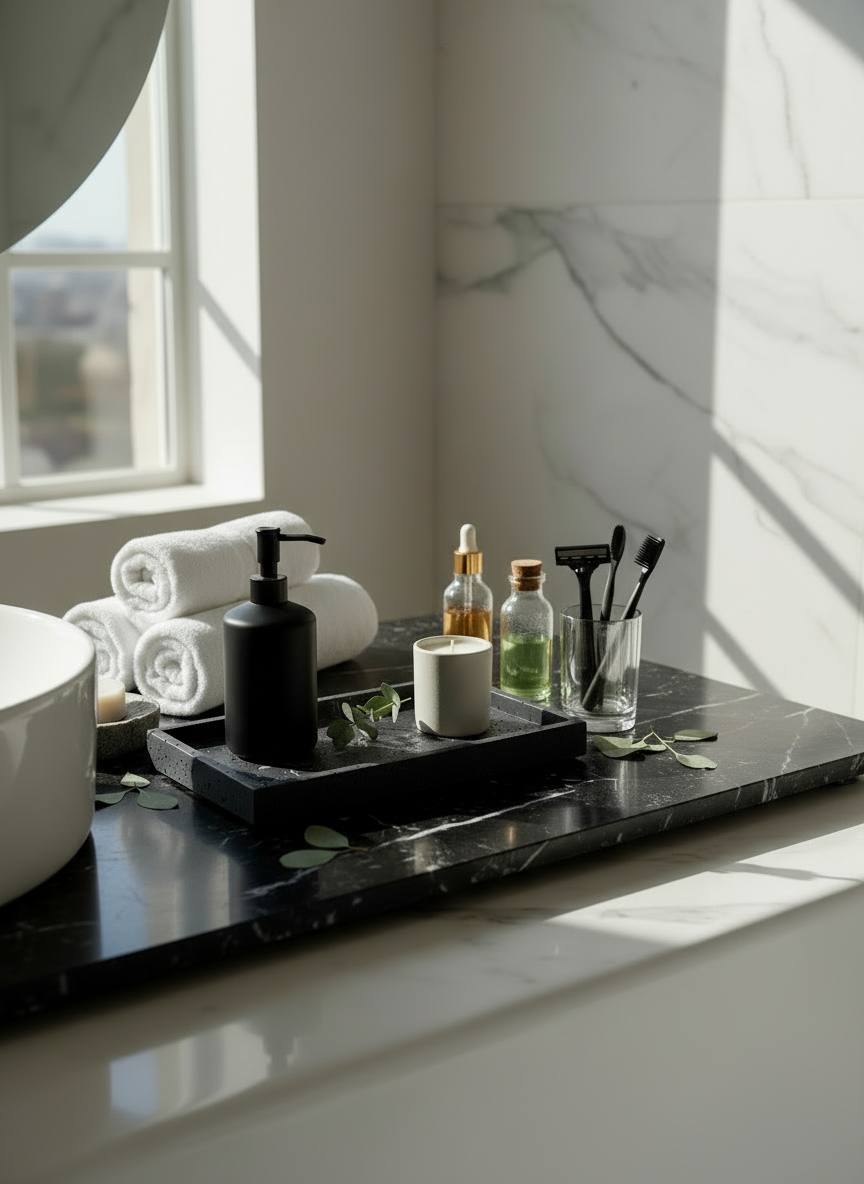 Carrara Napkin Tray - Black