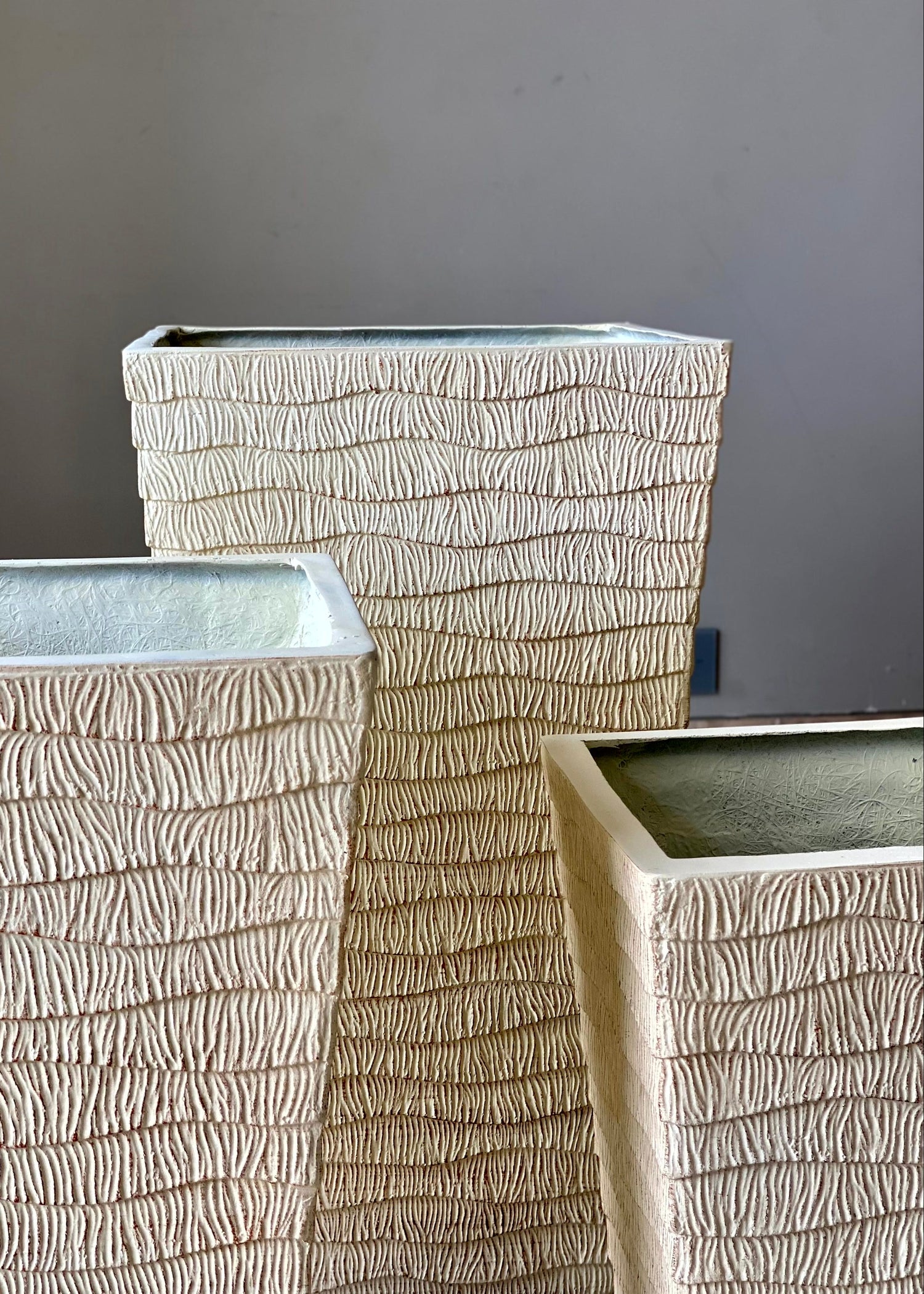Carved Planters - Ivory