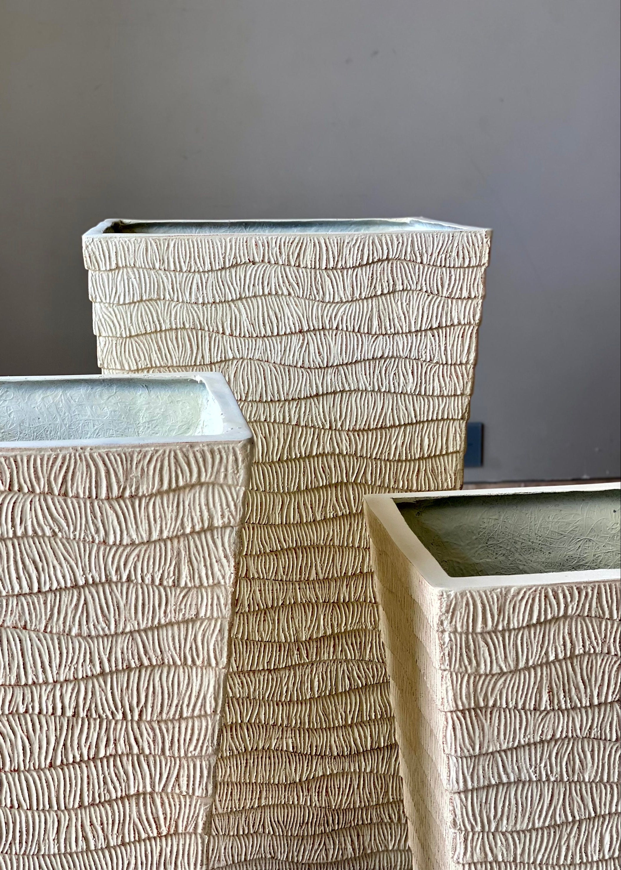Carved Planters - Ivory