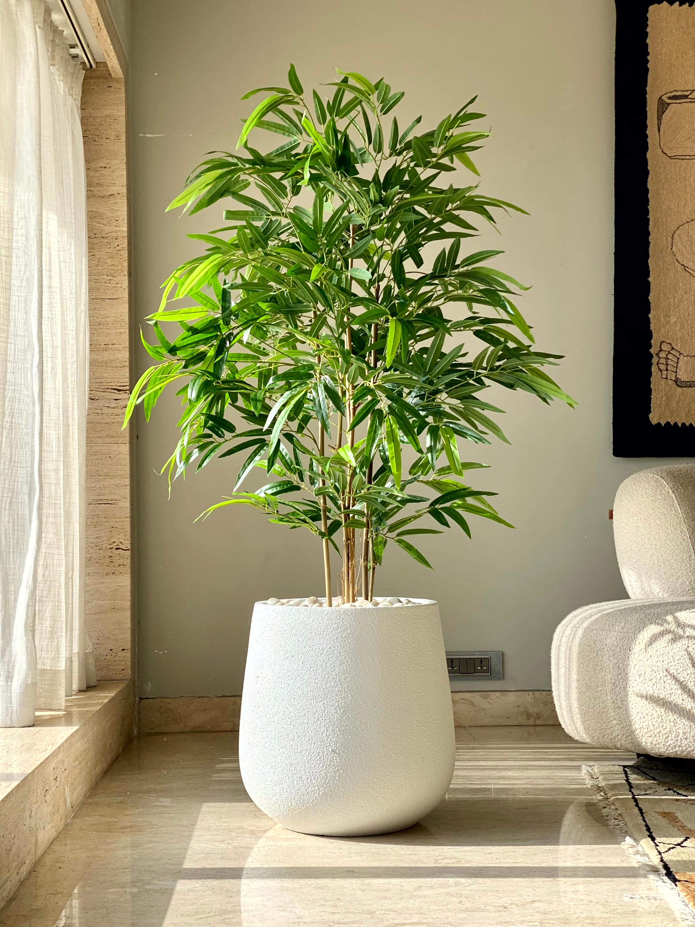 Noa Round Planters - White