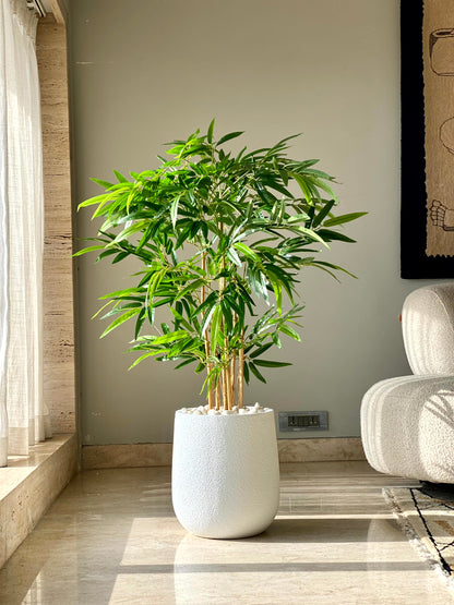 Noa Round Planters - White