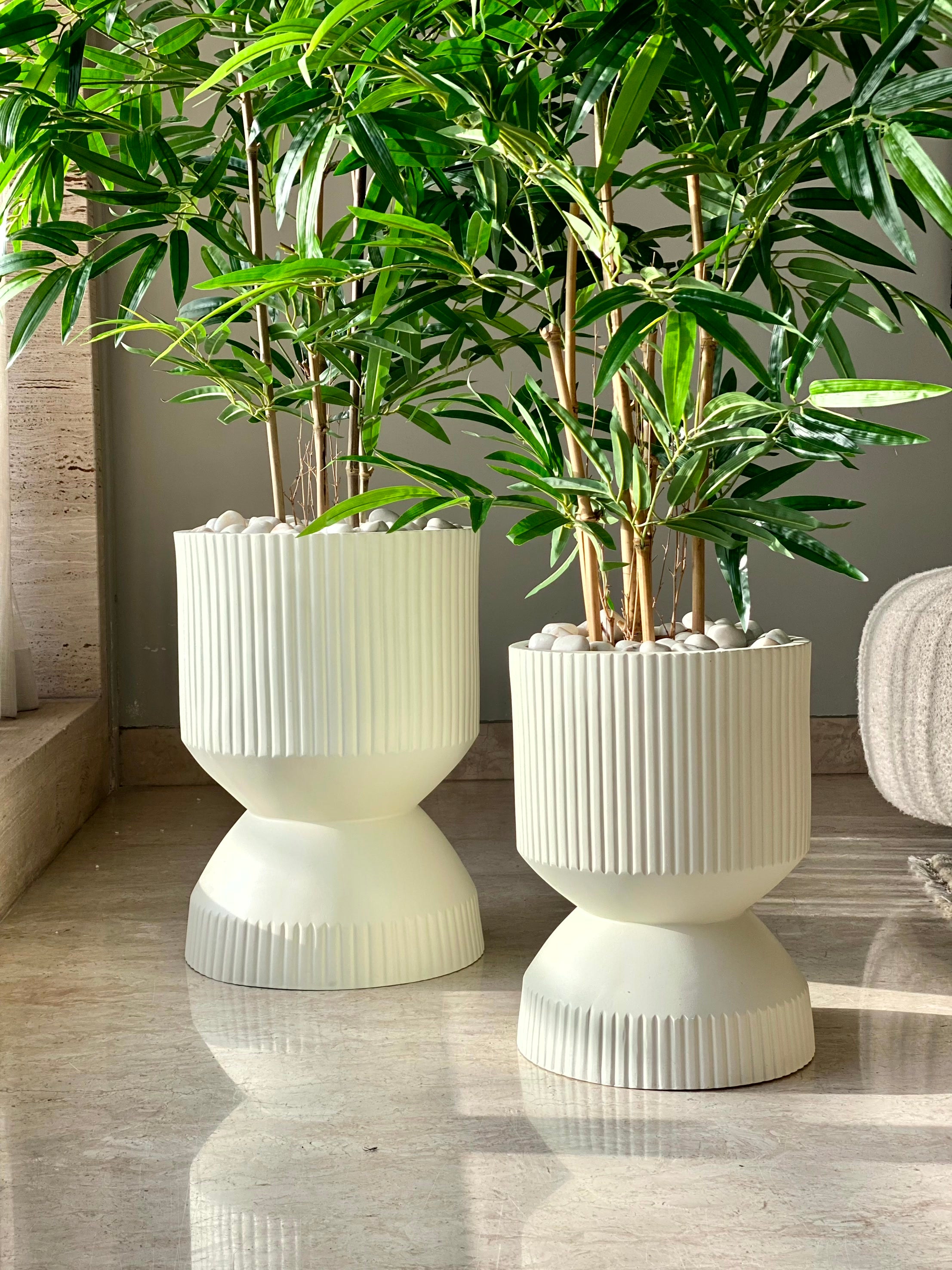 Willow Reversible Planters - Ivory