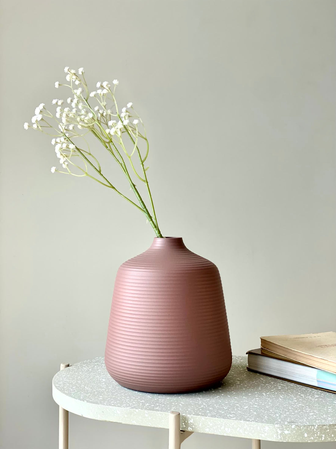 Amphora Coiled Vase Small - Rusty Pink