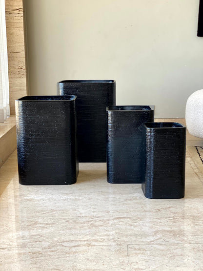 Hudson Square Planters - Black