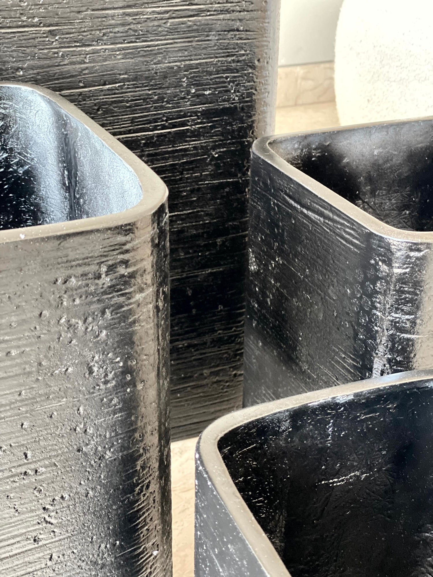 Hudson Square Planters - Black