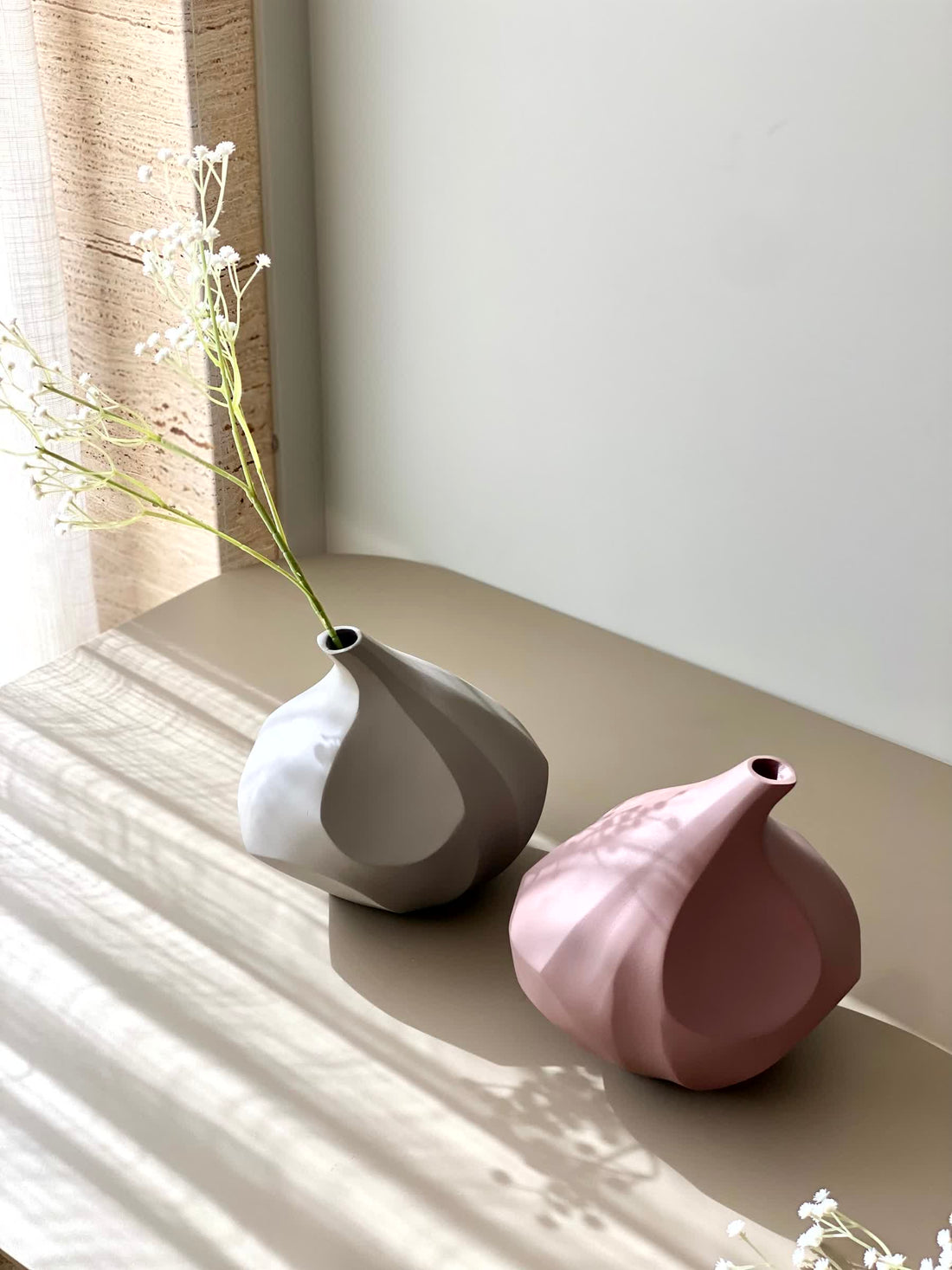 Amphora Abstract Vase Small - Light Grey