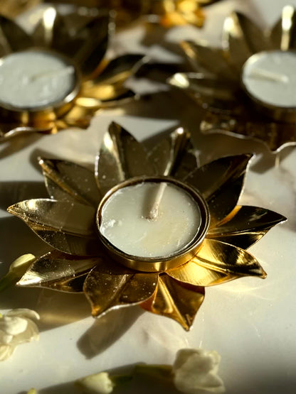 Festive Sunblossom Votive - Set of 4