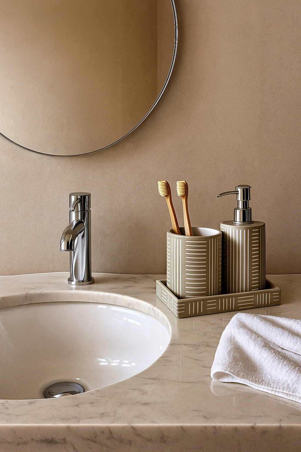 Edora Bathroom Set - Beige