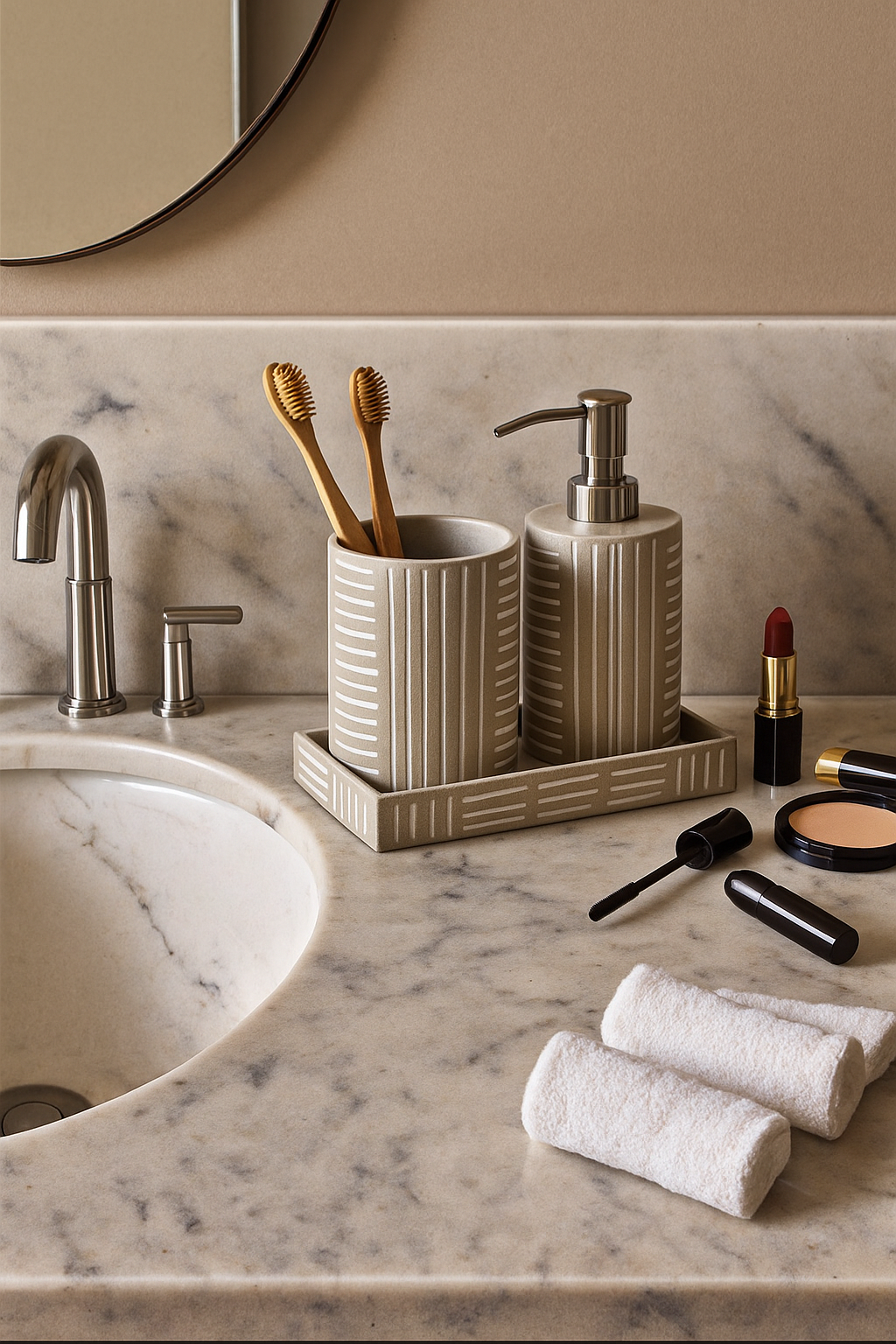 Edora Bathroom Set - Beige
