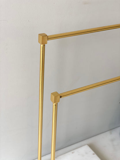 Melrose Hand Towel Stand - White &amp; Gold